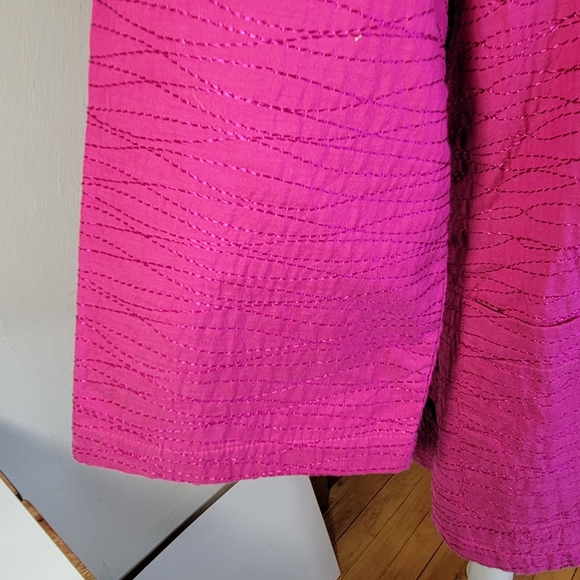 Womans Chicos Pink Embroidered Unconstructed jacket Size 2 - Picture 4 of 11